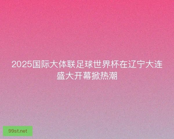 2025国际大体联足球世界杯在辽宁大连盛大开幕掀热潮